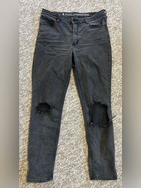 R.Jeans Women's Black Distressed Knee Skinny Jeans